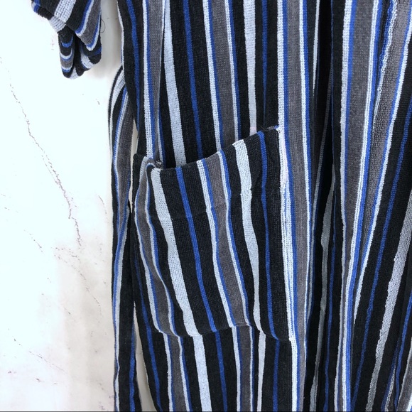 NEW Majestic Luxurious Terry striped kimono robe - Picture 4 of 7